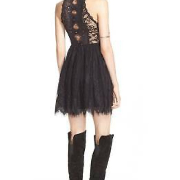 Free People Verushka Lace High Neck Mini Dress - Picture 2 of 13